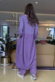 Made in Italy Cooper Needlecord Cocoon Dress Dewberry